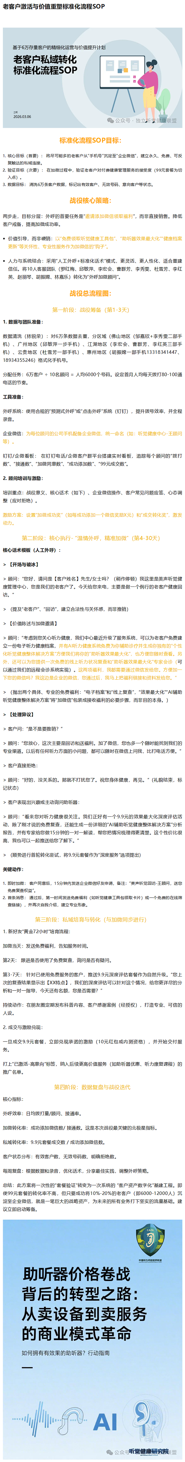 老客户激活与价值重塑标准化流程SOP