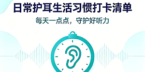 日常护耳生活习惯打卡清单